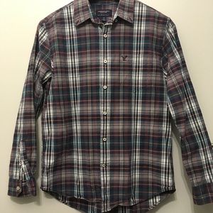 Plaid Button-down Shirt from AE
